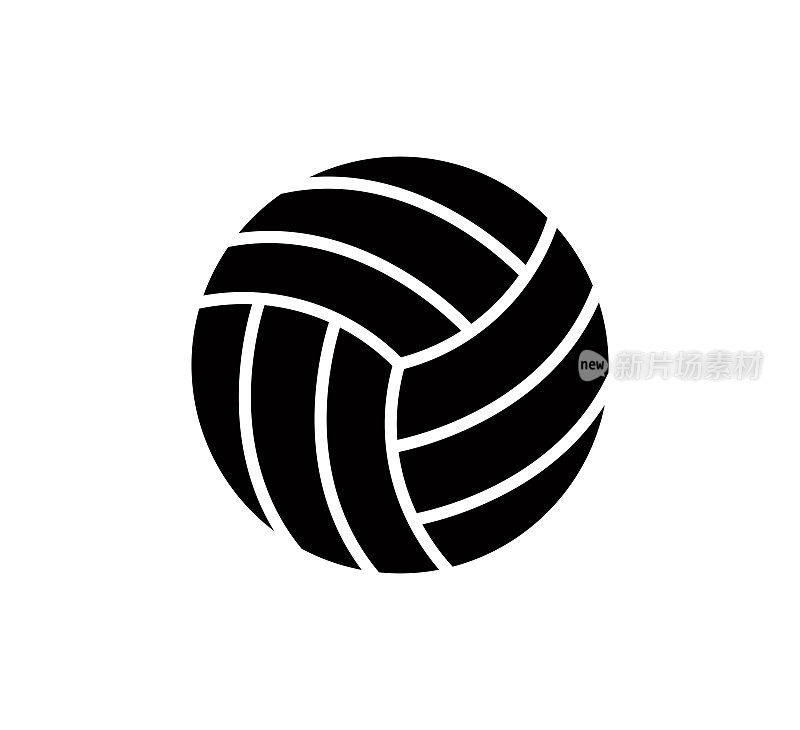 Volley ball icon vector logo design template